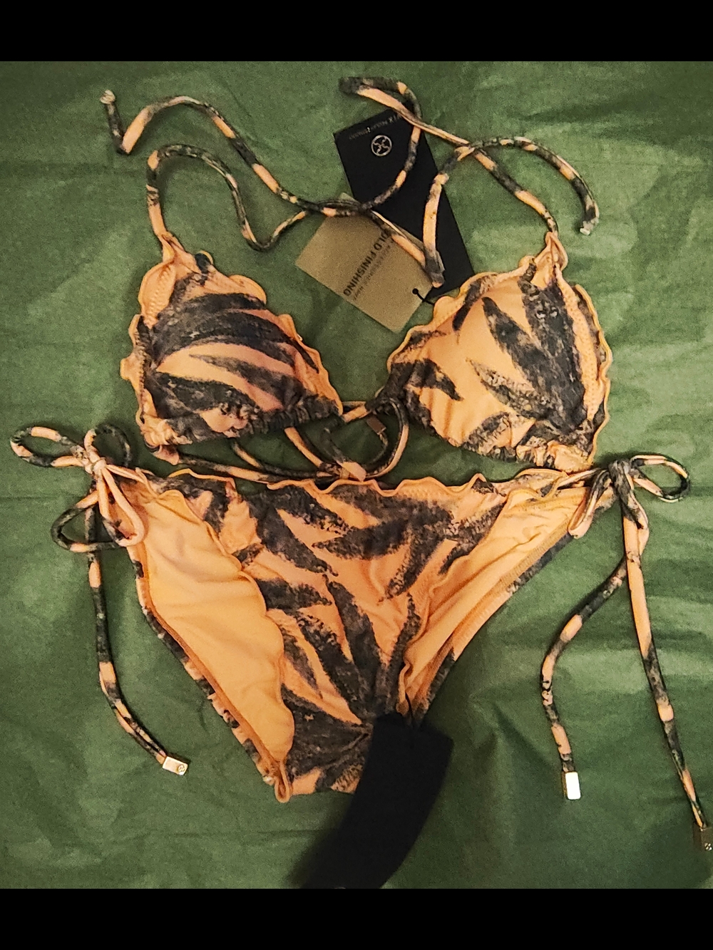VIX Tropicus RIPPLE Palm Print Bikini Set Small NWT - Picture 3 of 5
